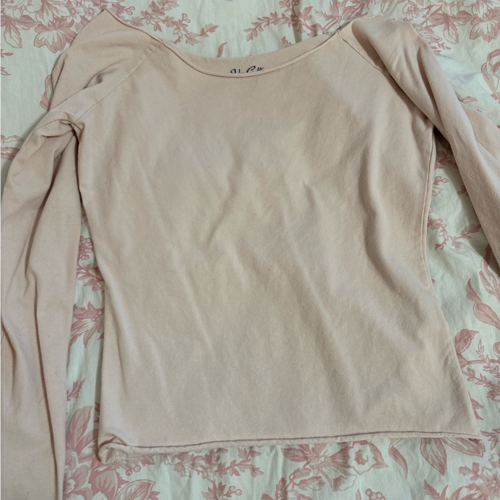 Brandy Melville Light Pink Long Sleeve Top